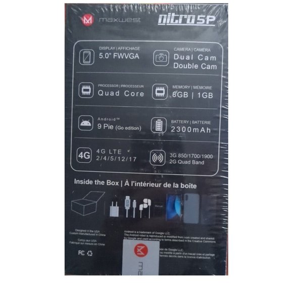Maxwest Nitro 5P - 8GB - Black (Unlocked) Smartphone - GSM Network - Picture 6 of 6